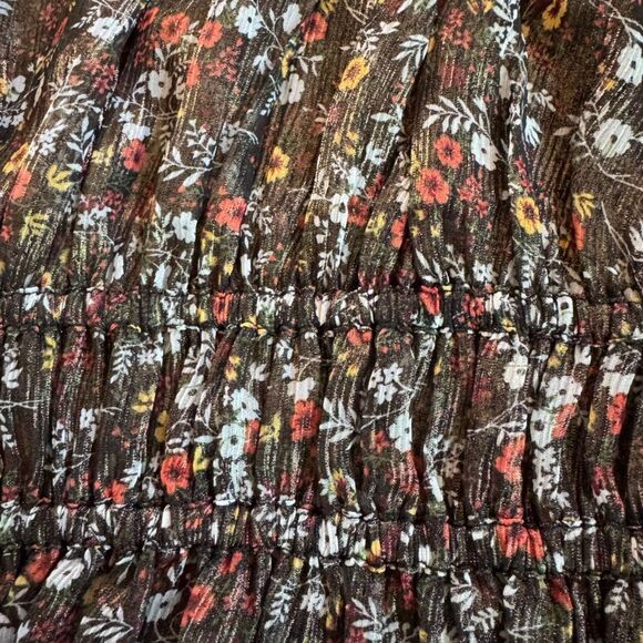 Anthropologie Current Air Women's Smocked Flutter-Sleeve Blouse Size XS - Picture 8 of 9